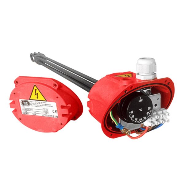 HILASE uvrtni grejač 3-kružni sa regulatorom i limiterom i navojem od nerđajućeg čelika 1 1/2″